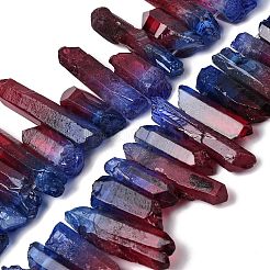 Нити из двухцветных бусин из натурального кварца&nbsp;G-Z131-K01-02