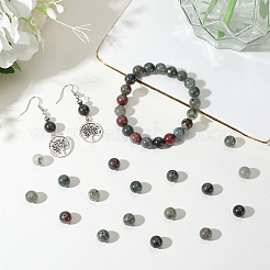 2 starnds нити натуральных африканских бусин из кровавика G-SP0001-27