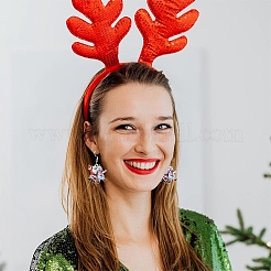 Акриловые серьги-подвески Санта-Клаус&nbsp;EJEW-YWC0001-01