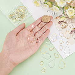 80шт 10 стильных латунных соединительных кольца&nbsp;KK-BC0009-24