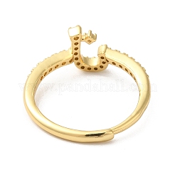 Стойка с покрытием из латуни с кубическим цирконием и арабскими буквами RJEW-S407-10G-14