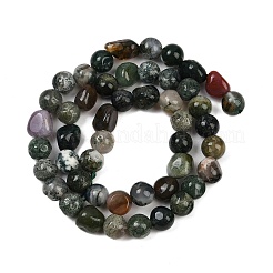 Природные моховой агат бисер нитей G-Q060-E10