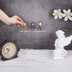 Прозрачный акриловый настенный угловой стеллаж для хранения вещей AJEW-WH0534-37D