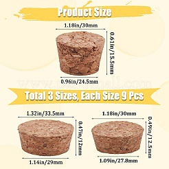 27 шт. 3 пробковые пробки для бутылок&nbsp;AJEW-GF0007-63