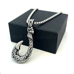 Винтажные подвески в виде рыболовных крючков из нержавеющей стали 304 для мужчин и женщин. Ювелирные изделия.&nbsp;NL8016