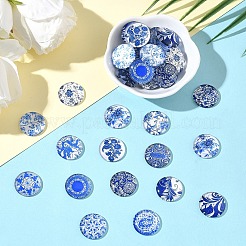 50 шт. печатных стеклянных кабошонов&nbsp;GGLA-YW0001-22