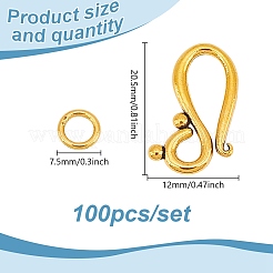 100 шт. застежки-крючки в тибетском стиле&nbsp;FIND-GO0003-01AG