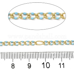 Цепи из латунной эмали ручной работы с овальными звеньями CHC-L053-08G-08