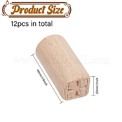 12 шт. 12 вида круглых деревянных формочек для традиционных китайских лунных пряников AJEW-CA0004-24
