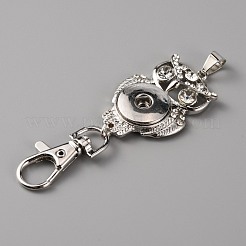 Изготовление брелка из сплава со стразами&nbsp;KEYC-WH0018-58