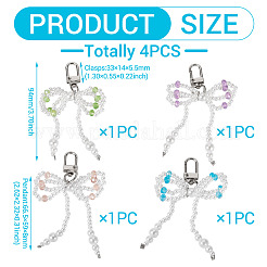 4 шт. 4-цветный АБС-пластик&nbsp;AJEW-TA0002-28