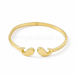 Ионное покрытие(ip) 304 нержавеющая сталь манжета кольцо для женщин RJEW-C060-03G