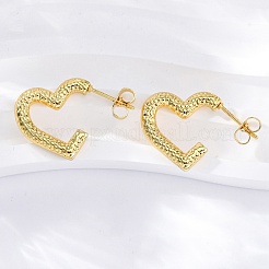 Серьги-гвоздики из нержавеющей стали 304 для женщин EJEW-L296-032G-02