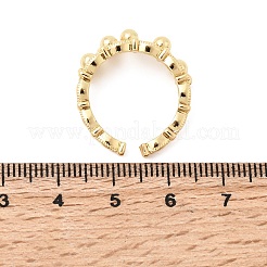 Латунные манжеты с открытыми кольцами&nbsp;LS-RJEW-P182-07G