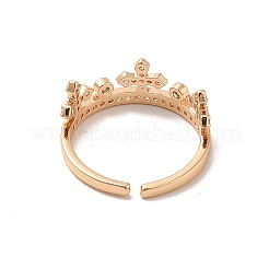 Открытые манжеты из латуни с микропаве кубический цирконий&nbsp;RJEW-R146-07B-KCG