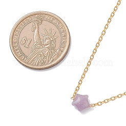 Подвеска в виде звезды с натуральным лепидолитом&nbsp;NJEW-JN05721