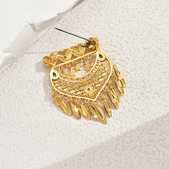 Элегантные броши в форме сердца в ближневосточном стиле из латуни GD0625