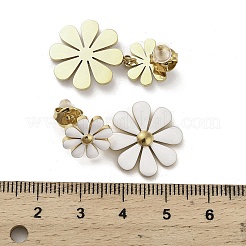 Серьги-гвоздики из нержавеющей стали 304 EJEW-C140-01G