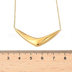 Ожерелья с подвеской в форме буквы V из нержавеющей стали 304 для женщин NJEW-Z086-01G