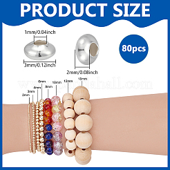 925 стерлингов серебряные шарики Spacer&nbsp;STER-PH0003-83A