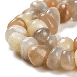 Нити из натуральных бусин из нескольких лунных камней G-G053-C11-01