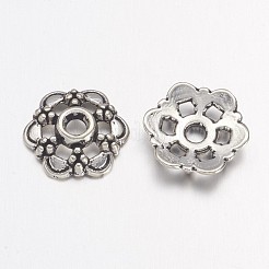 Тибетские серебряные причудливые шапочки для бус X-AA0502