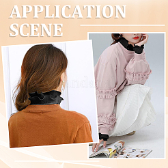 1 шт. съемная шифоновая рубашка женская с накладным воротником&nbsp;AJEW-CY0001-38B