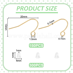 150 шт латунные серьги крючки KK-UN0004-63