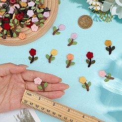 60 шт. 6-х цветные полиэстеровые цветы&nbsp;FIND-MA0001-26