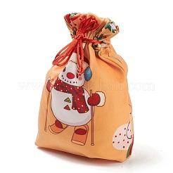 Рождественские прямоугольные тканевые сумки с джутовым шнуром&nbsp;LS-ABAG-P008-01D