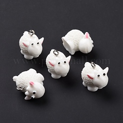 Подвески из непрозрачной смолы RESI-D057-14P