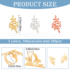 300 шт. 3 цвета железные бусины для плетения дредов FIND-CP0001-51