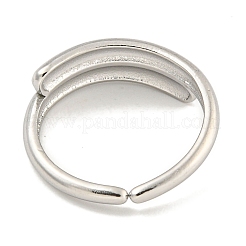 Некорневая нержавеющая сталь 304 обводное открытое манжетное кольцо для женщин&nbsp;RJEW-A043-16P