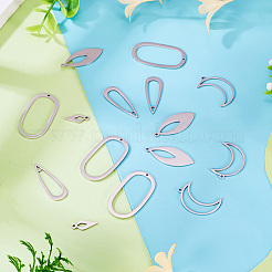 20 шт. 5 стиля подвески из нержавеющей стали 201 с открытой задней частью STAS-YS0001-09