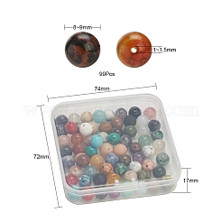 100 шт. Бусины из натуральных и синтетических драгоценных камней&nbsp;G-YW0001-11