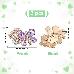 2 шт. бабочка сплав стеклянные стразы украшение для обуви&nbsp;FIND-AR0005-01A