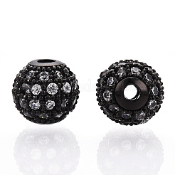 Стойки обшивки латунь кубического циркония бусы ZIRC-S001-8mm-A04