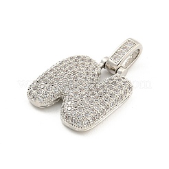 Латунные микропаве прозрачные подвески с фианитом KK-B099-01P-N