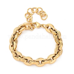 Браслеты из овальной цепочки из нержавеющей стали 304 для женщин&nbsp;BJEW-Z128-01G-02