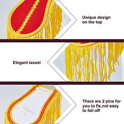 1 пара погон с кисточками из ткани&nbsp;DIY-FH0009-75B