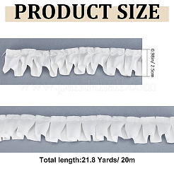 Лента из полиэстера и атласа со складками длиной 20 м.&nbsp;OCOR-WH0093-01A