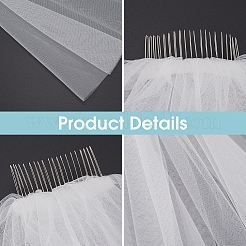 Фаты из нейлоновой сетки AJEW-WH20018-76