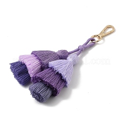 Подвесные украшения ручной работы из нейлоновых ниток в технике макраме&nbsp;HJEW-P019-12G-03