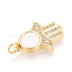 Латунные микропаве прозрачные подвески с фианитом&nbsp;KK-N268-38G