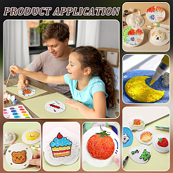 30 шт. чистящие салфетки из древесной целлюлозы и хлопчатобумажной губки&nbsp;AJEW-BC0009-67A