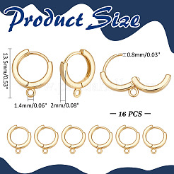 16 шт. латунные серьги KK-ME0002-50