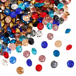 Заостренные заднее стекло горный хрусталь кабошоны&nbsp;RGLA-YS0001-04C