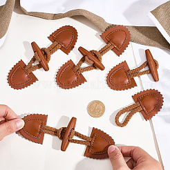 10 пара пряжек из акрила и искусственной кожи&nbsp;DIY-CY0002-25B