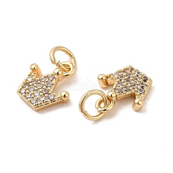 Покрытие стойки латунь микропаве прозрачные подвески из кубического циркония KK-E081-14G