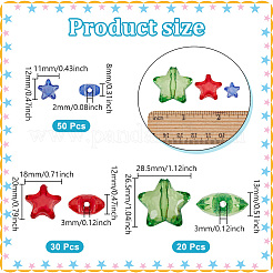100 шт. Прозрачные акриловые бусины&nbsp;TACR-NB0001-34